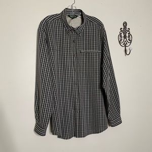 Outdoor Life Black Checkered L/S Shirt Sz XL